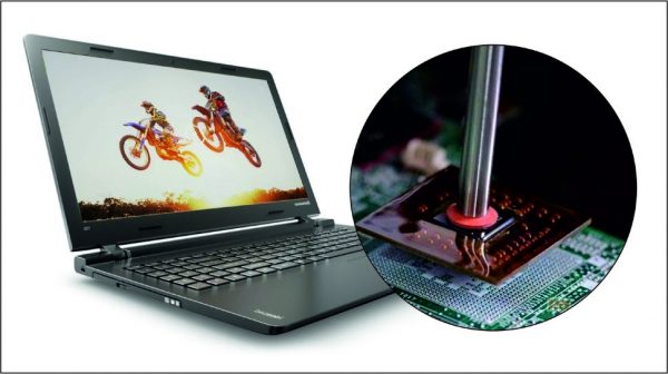 Замена BGA процессора ноутбука Acer